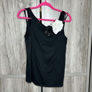 Dorothy Schumacher Womens Tank Top Cotton Black And White Size 1